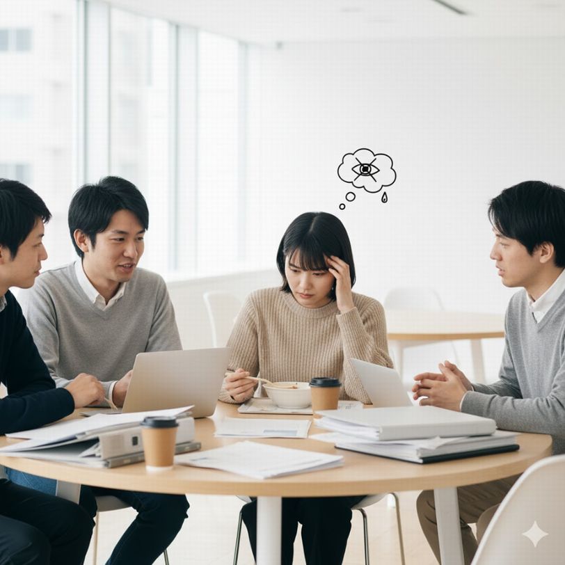 人との視線が交わり落ち着かない問題