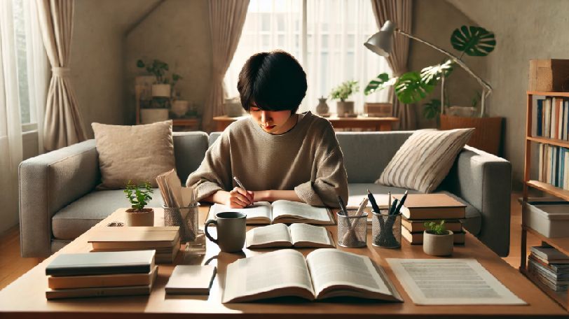 勉強しやすい高さのローテーブル