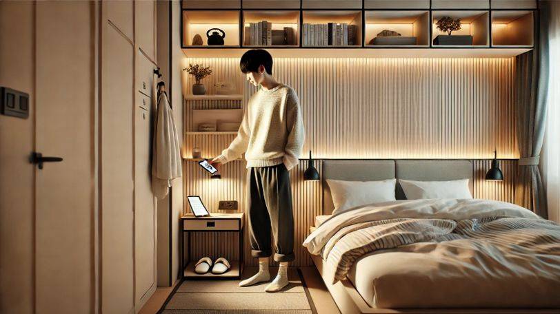 部屋の広さとサイドテーブルの影響