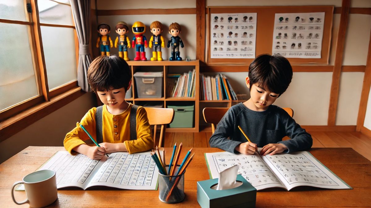 リビング学習で机を2人分配置するコツと快適なレイアウト