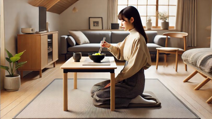 ご飯を食べるときの姿勢とは