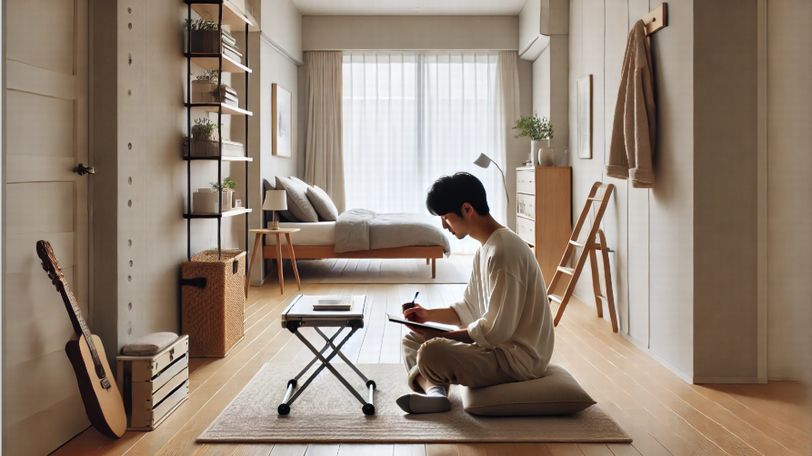 一人暮らし男性のための1Kレイアウト