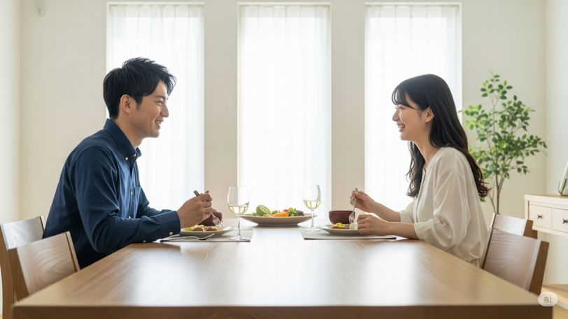 比較したい向かい合って座る場合の広さ