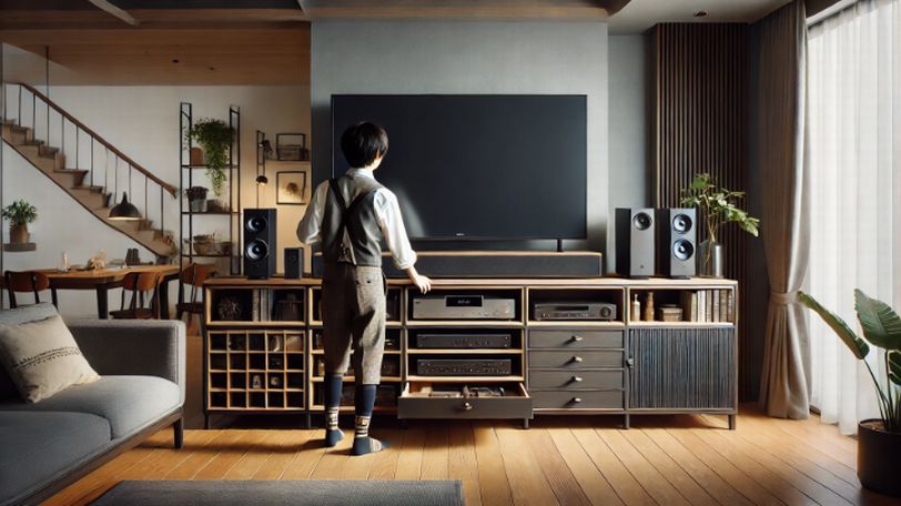 テレビ台としてリビングで活躍