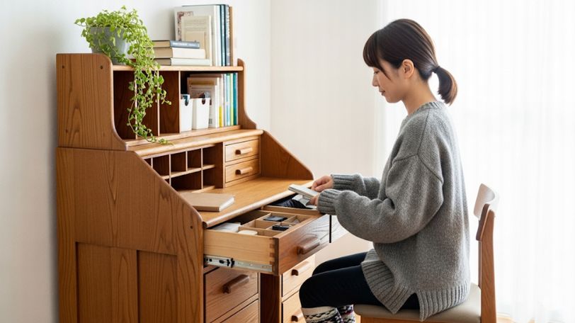 学習机の収納を活かしたリメイク