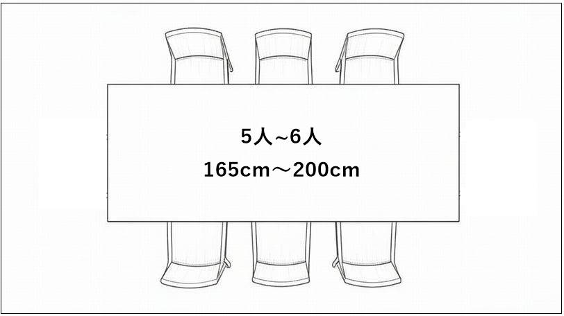 5人~6人用のテーブル