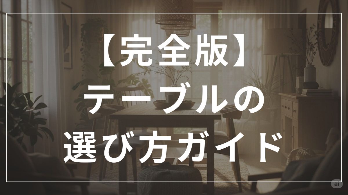 失敗しないテーブルの選び方ガイド【完全版】
