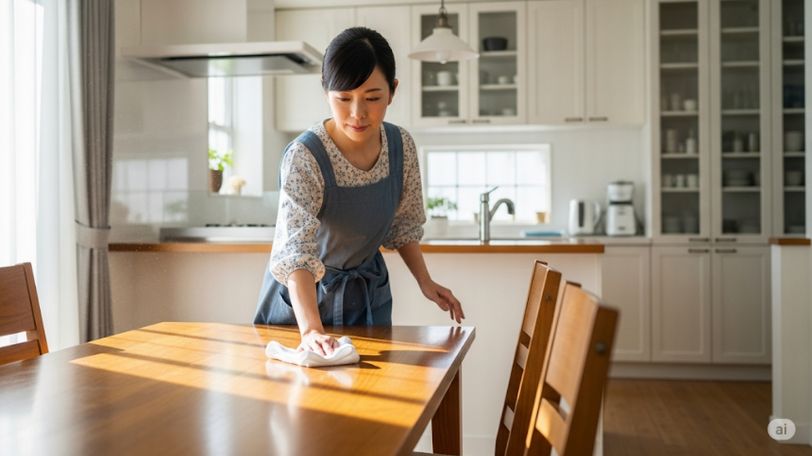生活臭が原因?木製テーブルが魚臭いとき