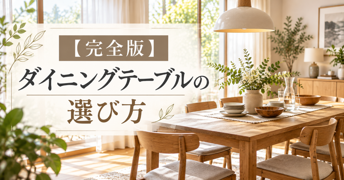 ダイニングテーブルの選び方