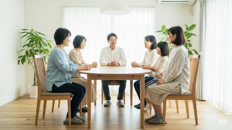 家族の調和を保つための座る位置