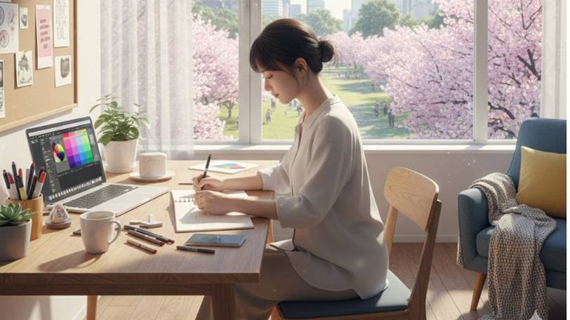 クリエイター向けの机の向きと発想力
