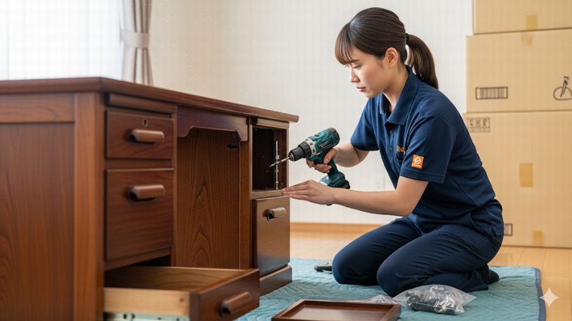 基本的に机の解体は必要か