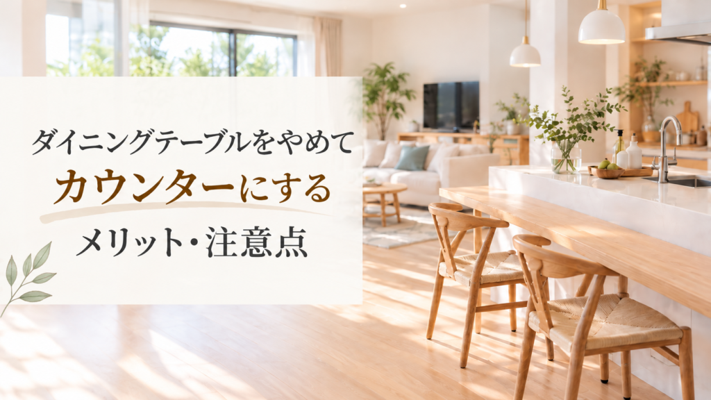 ダイニングテーブルをやめてカウンターにするメリット・注意点