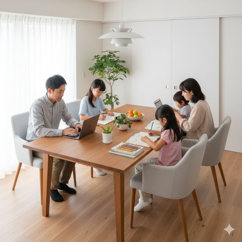 4人ならゆったり使えるサイズ感