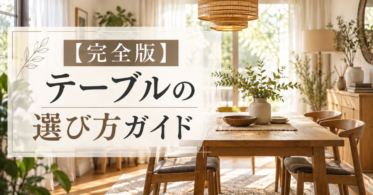 テーブル選び完全ガイド